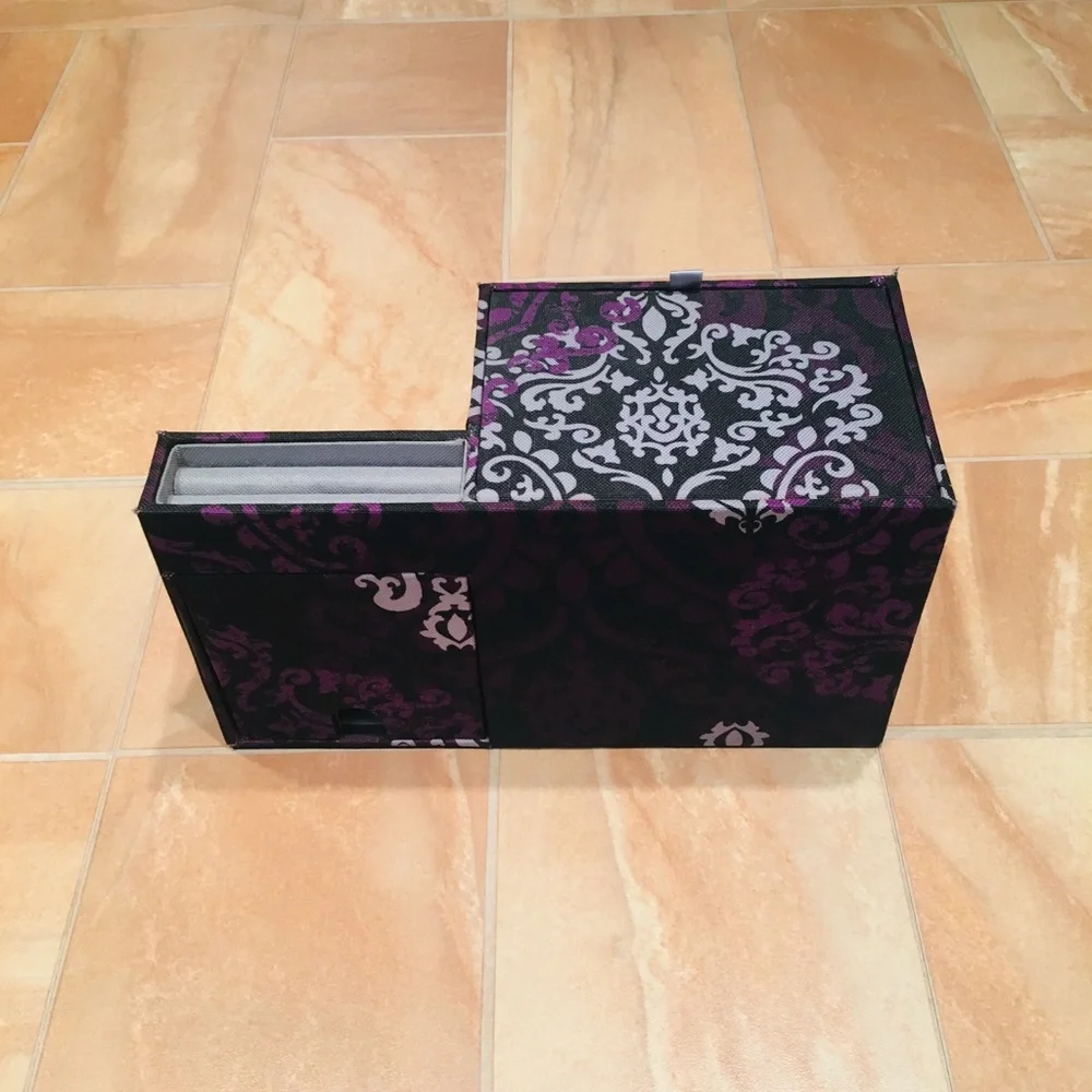 Paisley Fabric Covered Jewelry Organizer Drawers
